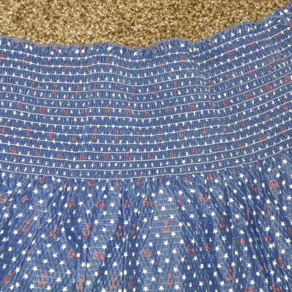 Fabric Girl Tube Top Elastic Dress Navy Summer Fun - Picture 4 of 5